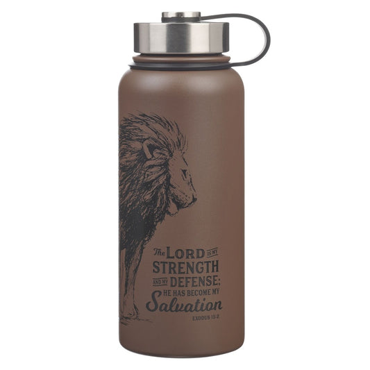 Water Bottle-Stainless Steel-The Lord Is My Strength (32 oz)