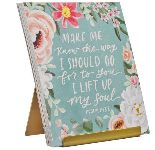 Scripture Cards w/ Stand (floral) (10 cards)