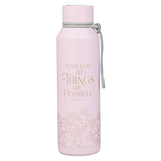 Water Bottle-Stainless Steel-With God All Things (24 oz)