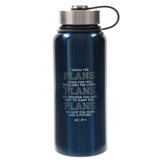 Water Bottle-Stainless Steel-Plans-Modern Blue