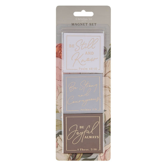 Magnet Set-Strong & Courageous Pink