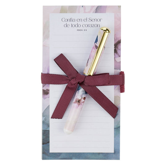 Magnetic Notepad W/ Pen-Trust In The Lord (Spanish)