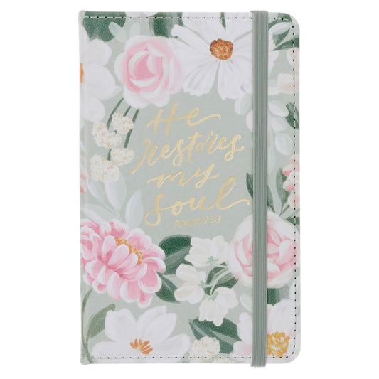 Notebook-Trust-He Restores My Soul W/ Elastic Closure-Hardcover