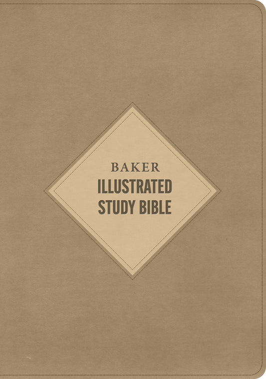 CSB Baker Illustrated Study Bible-Khaki LeatherTouch