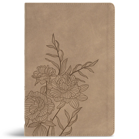 CSB Large Print Thinline Bible  Digital Study Edition-Earth SuedeSoft LeatherTouch