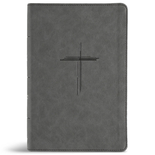 CSB Personal Size Giant Print Bible  Digital Study Edition-Charcoal SuedeSoft LeatherTouch