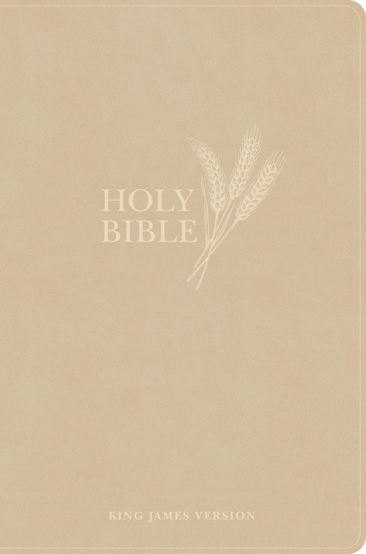 KJV Giant Print Reference Bible-Cream Cloth Over Board Indexed