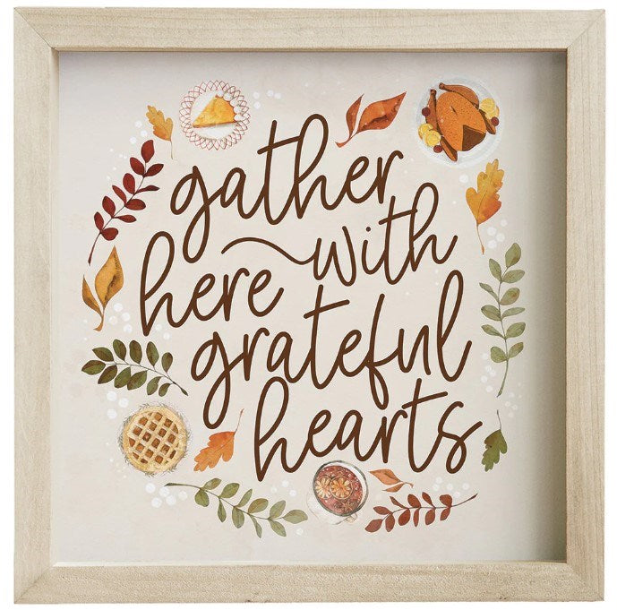 Rustic Frame-Gather Thanksgiving (10" x 10")