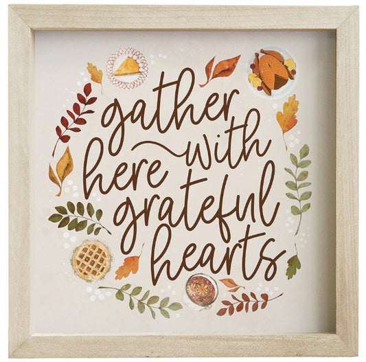 Rustic Frame-Gather Thanksgiving (10" x 10")