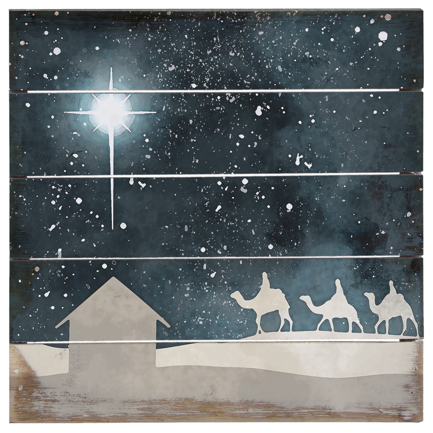 Petite Pallet-Wise Men Stable (8" x 8")