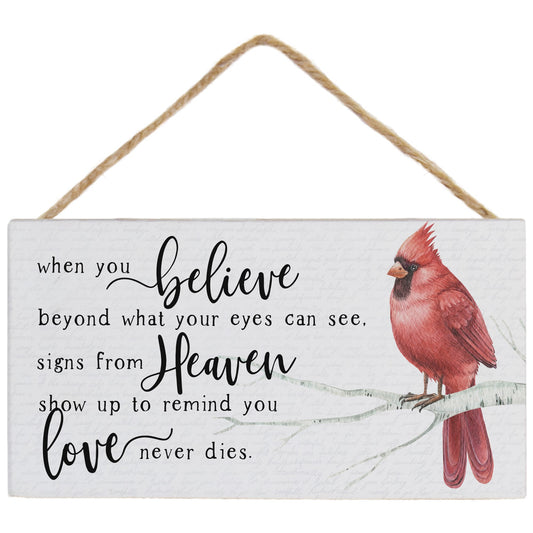 Petite Hanging Accent-When You Believe Cardinal (5.5" x 6.5")