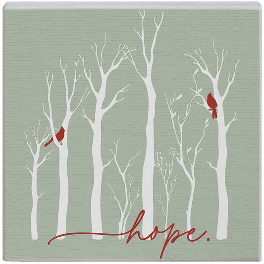 Small Talk Square-Hope Trees Cardinals (5.25" x 5.25")