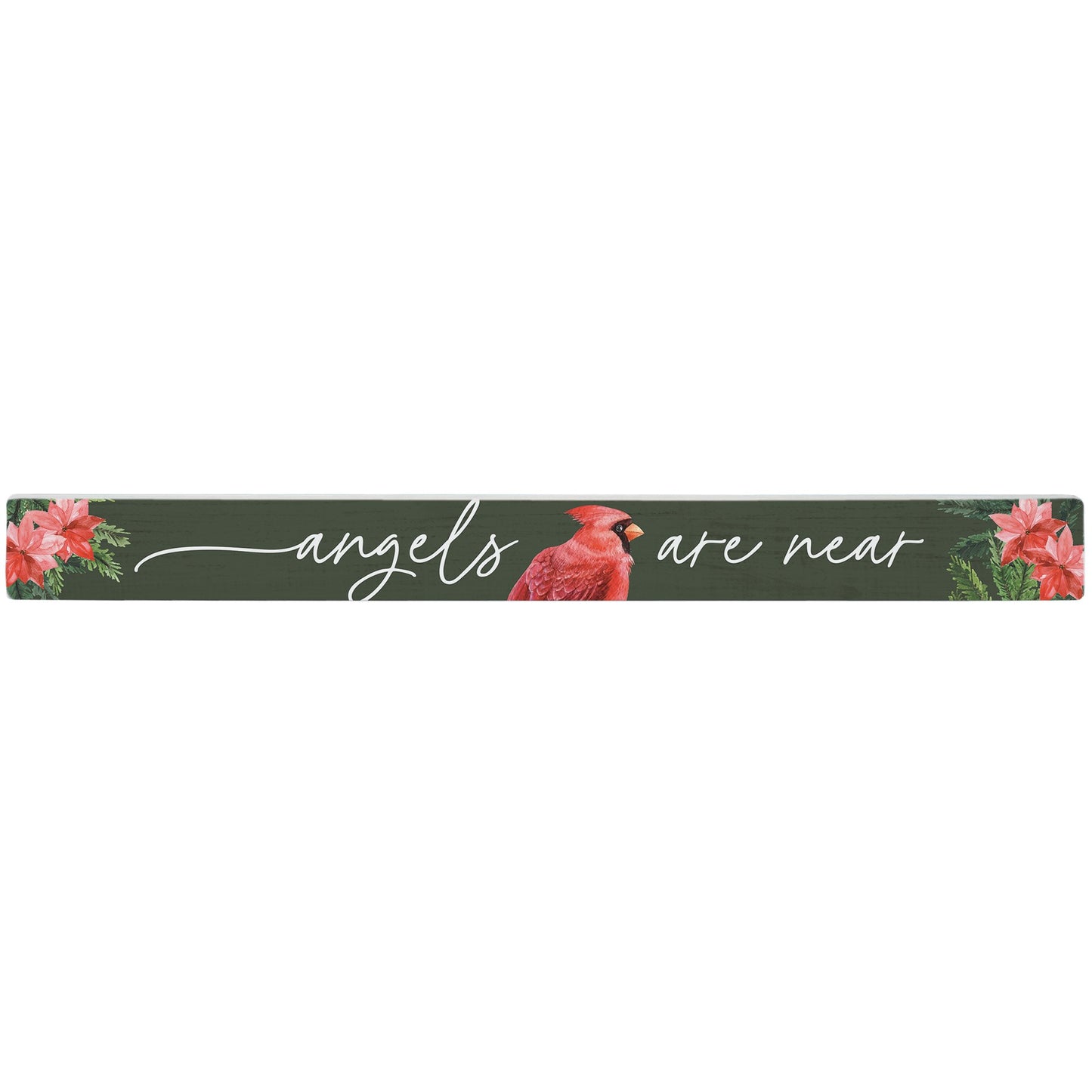 Talking Stick-Angels Near Poinsettias (16" x 1.5")