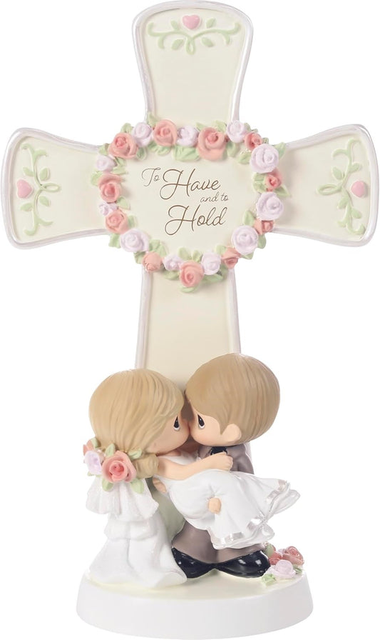 Cross/Figurine-To Have And To Hold In Gift Box (6.75"H)