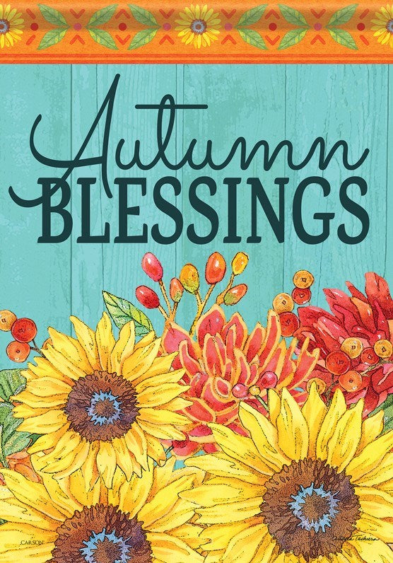 Flag-Garden-Durasoft-Harvest Blessings (12.5" x 18")