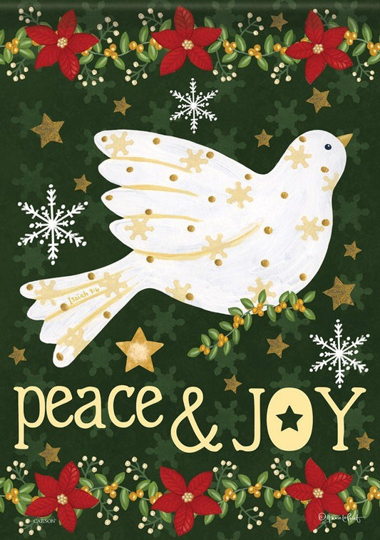 Flag-Garden-Durasoft-Peace & Joy (12.5" x 18")