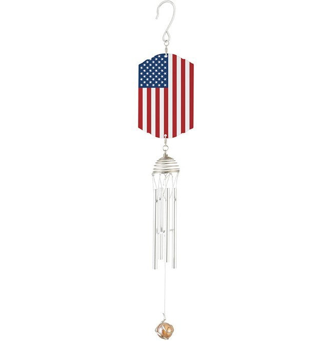 Wind Chime-Picture Perfect-American Flag (18"H x 3"W)