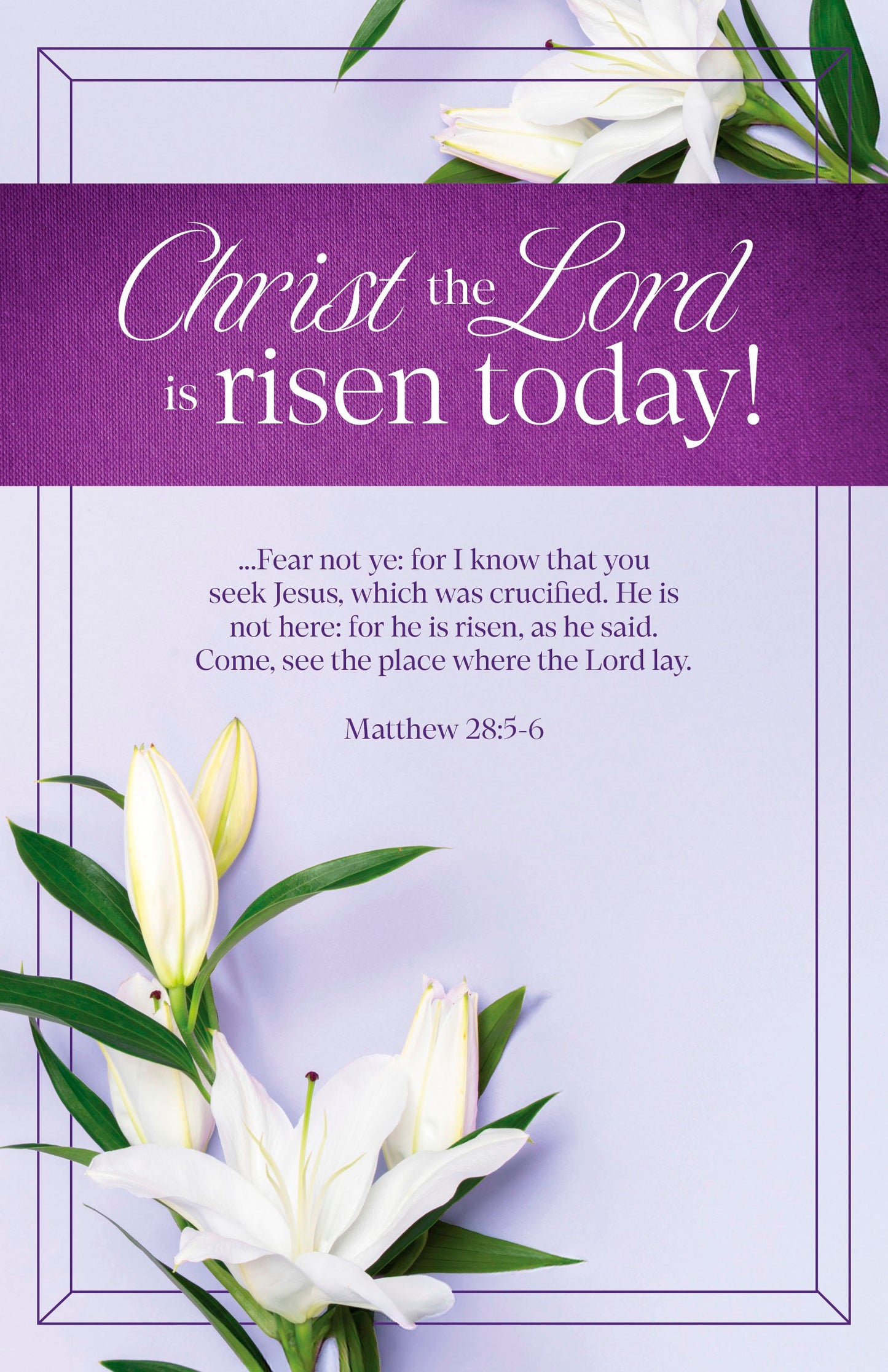 Bulletin-Easter: Christ The Lord Is Risen Today (Pack Of 100)