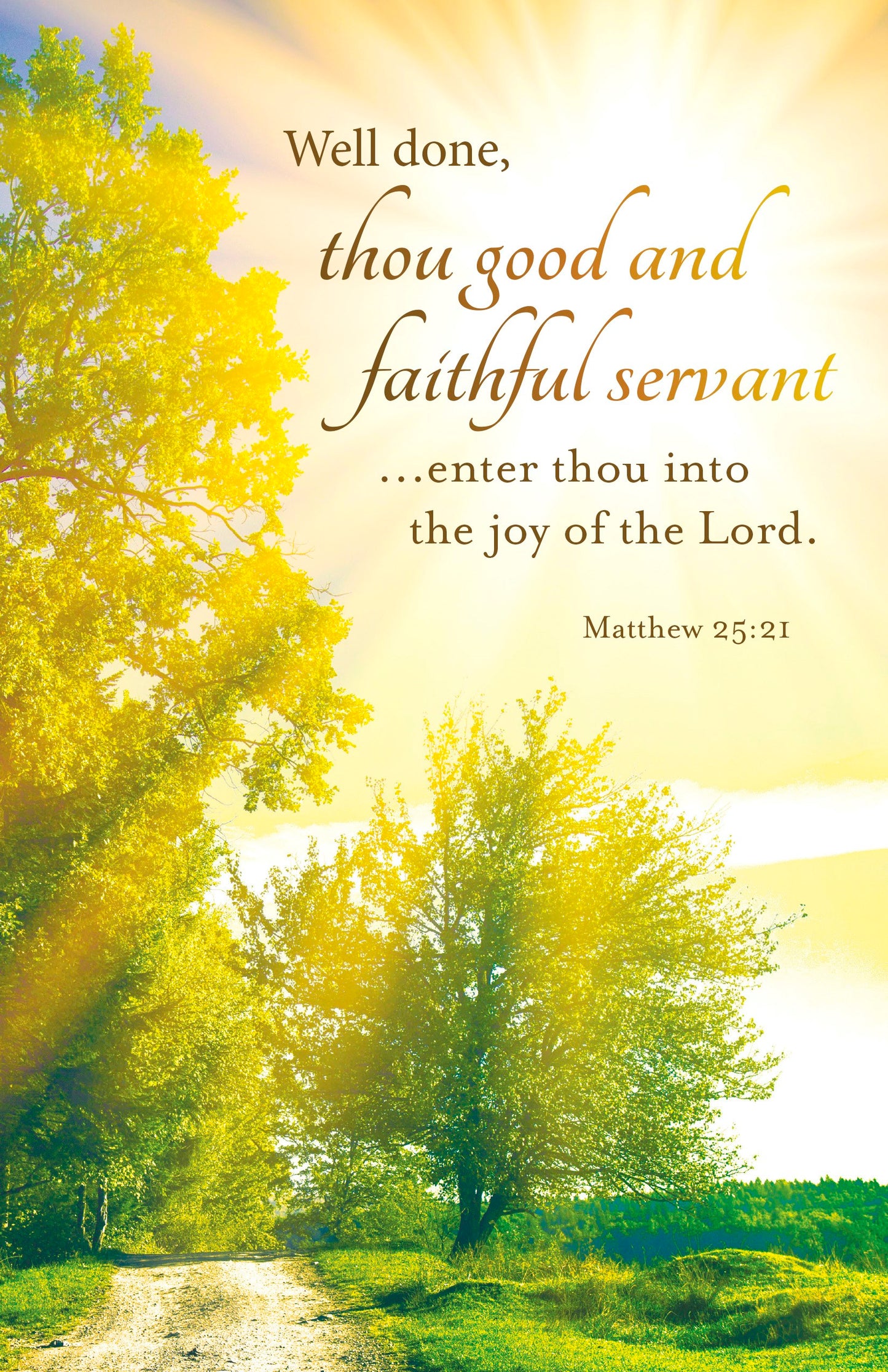 Bulletin-Well Done Thou Good And Faithful Servant (Pack Of 100)