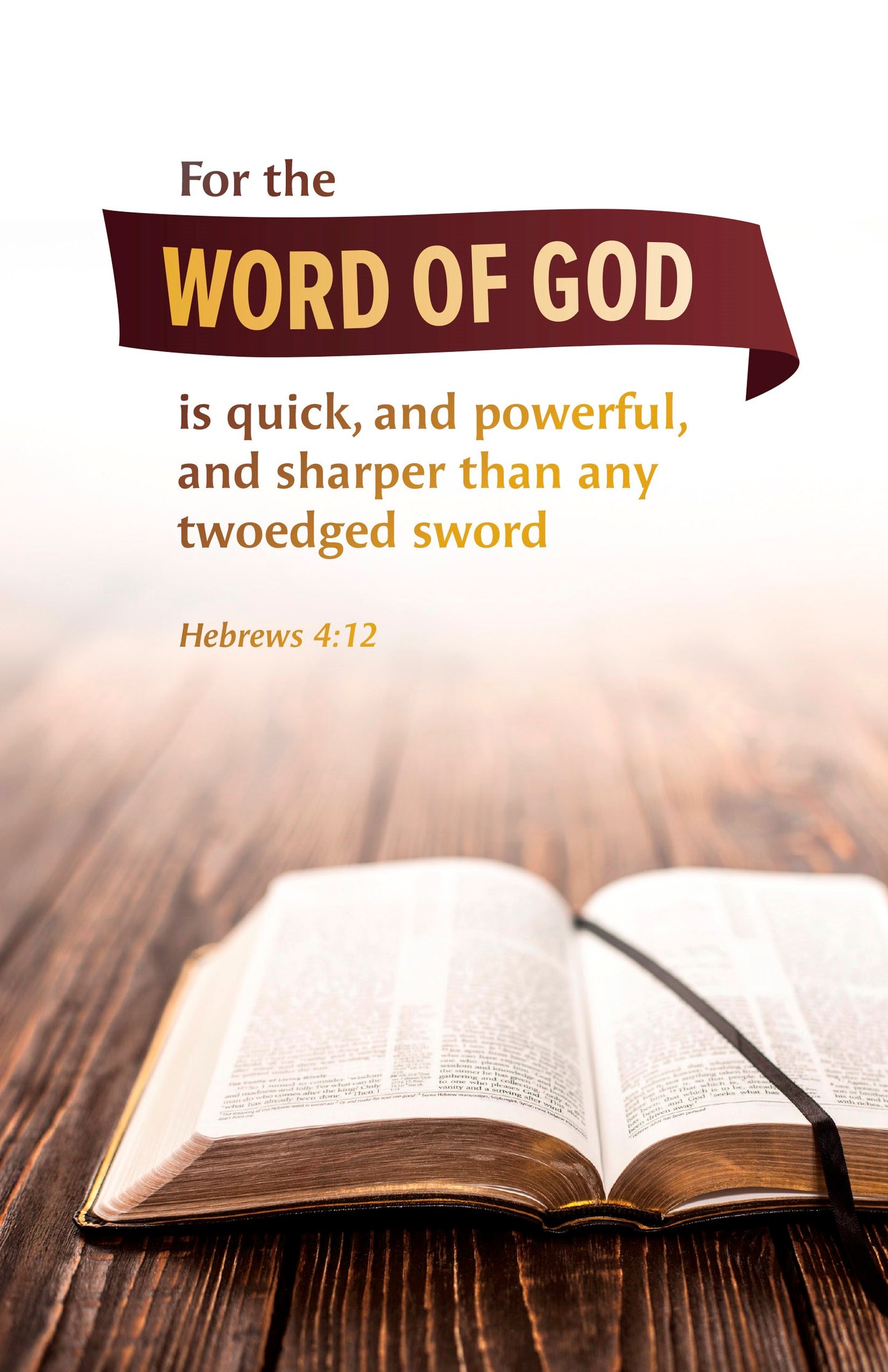 Bulletin-For The Word Of God is Quick And Powerful... (Pack Of 100)