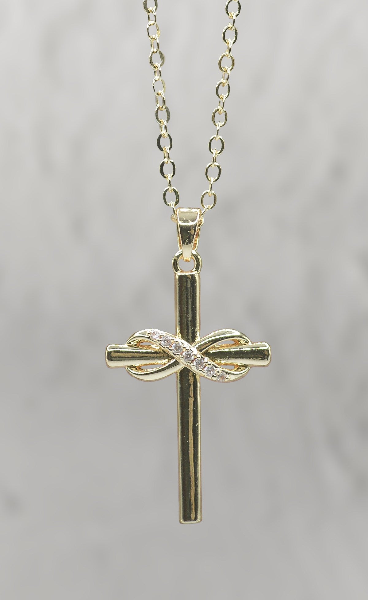 Necklace-Eden Merry-Infinity Cross-Gold
