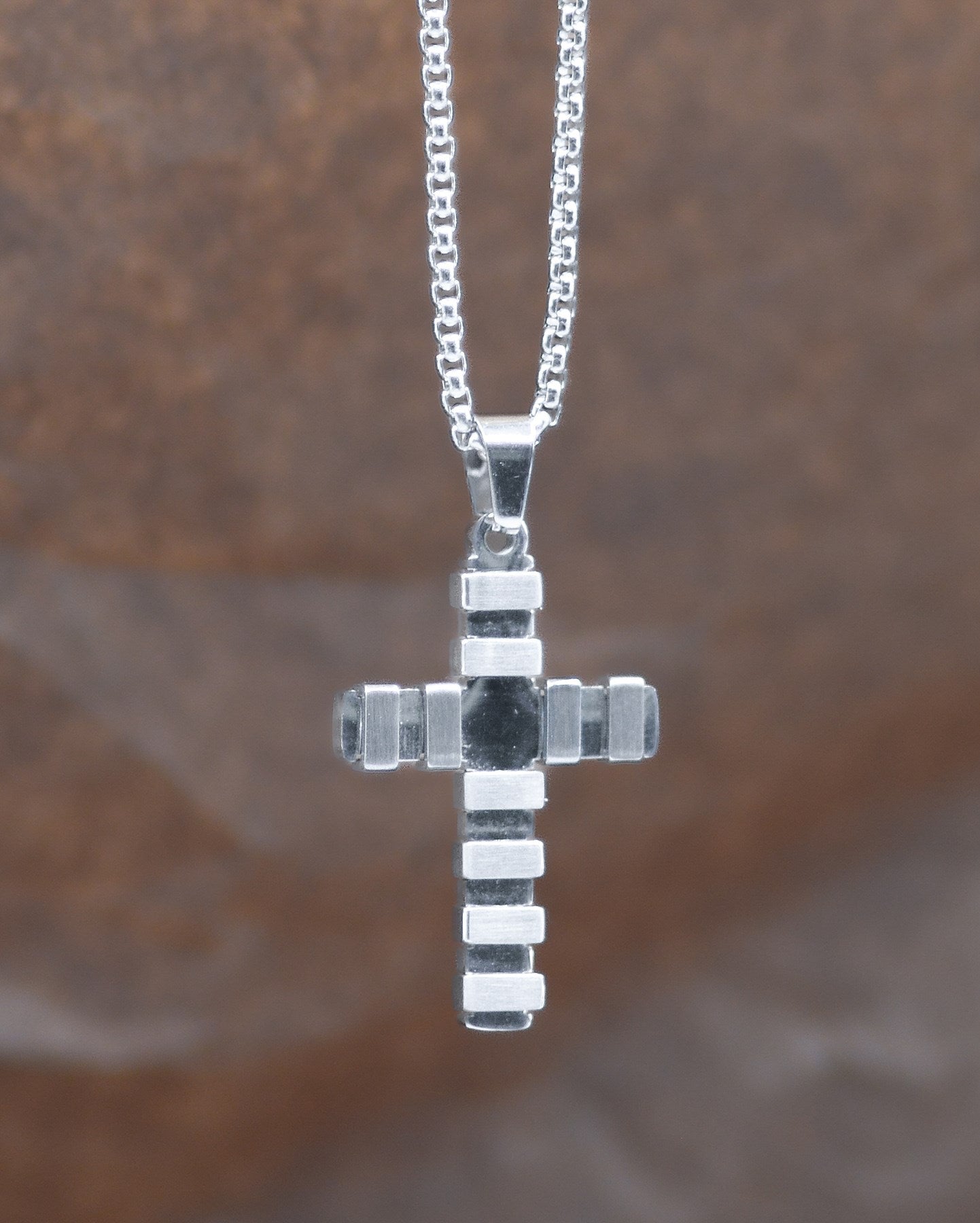 Necklace-Eden Merry-Wrapped Cross-Silver