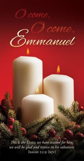 Offering Envelope-O Come  O Come  Emmanuel (Isaiah 25:9  KJV) (Pack Of 100)