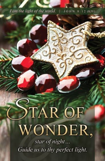 Bulletin-Star Of Wonder  Star Of Light (John 8:12  KJV) (Pack Of 100)