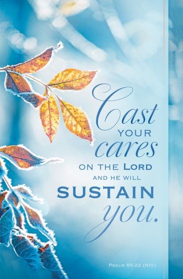 Bulletin-Cast Your Cares On The Lord (Psalm 55:22  NIV) (Pack Of 100)