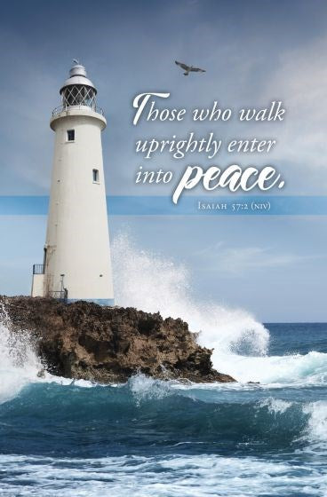 Bulletin-Those Who Walk Uprightly Enter Into Peace (Isaiah 57:2  NIV) (Pack Of 100)