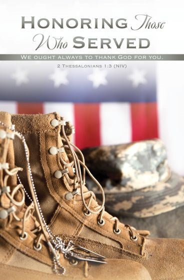 Bulletin-Honoring Those Who Serve (2 Thessalonians 1:3  NIV) (Pack Of 100)