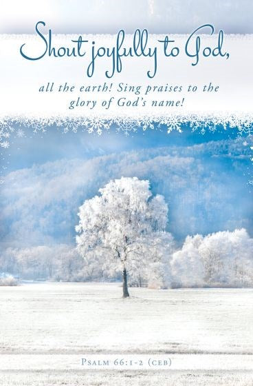 Bulletin-Shout Joyfully To The Lord (Winter Scene) (Pack Of 100)