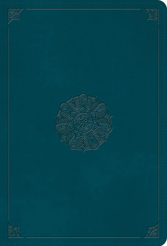 ESV Giant Print Thinline Bible (RL)-Deep Teal  Emblem Design Trutone
