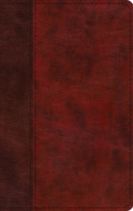 ESV Large Print Thinline Bible (RL)-Burgundy/Red  Timeless Design Trutone