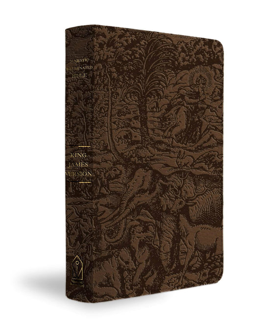 KJV Majestic Illuminated Bible-Brown LeatherLuxe