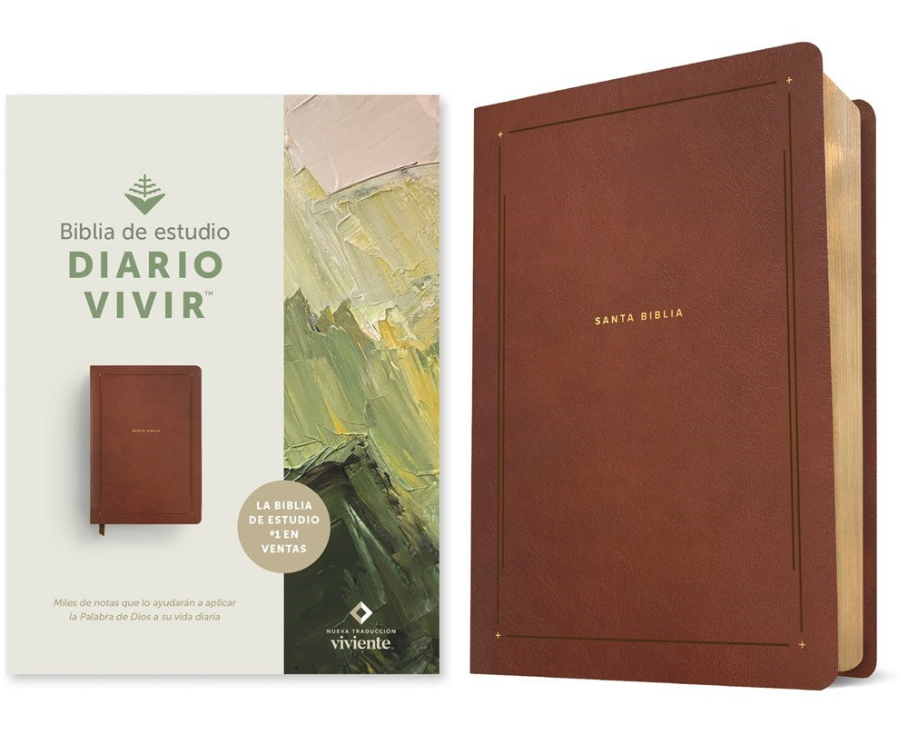 NTV Biblia de Estudio del Diario Vivir (Life Application Study Bible)-Rustic Brown LeatherLike