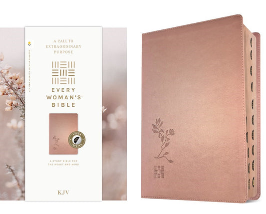 KJV Every Woman's Bible  Filament Enabled-Rose Gold LeatherLike Indexed