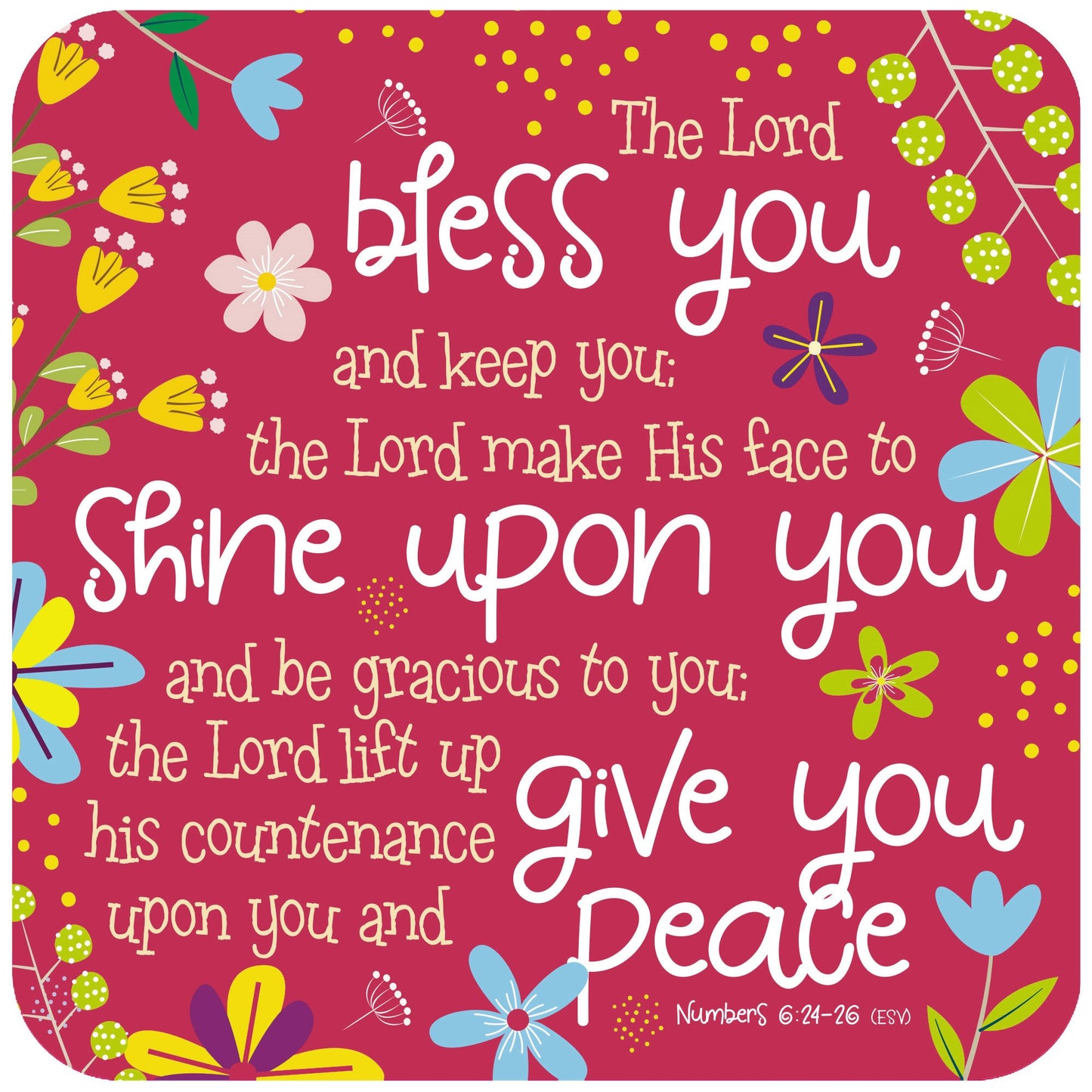 Coaster-Bless You (pink) (Pack of 6 for individual sale)
