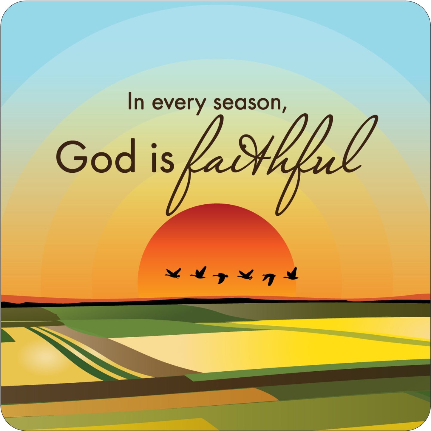 Coaster-God is Faithful (Pack of 6 for individual sale)
