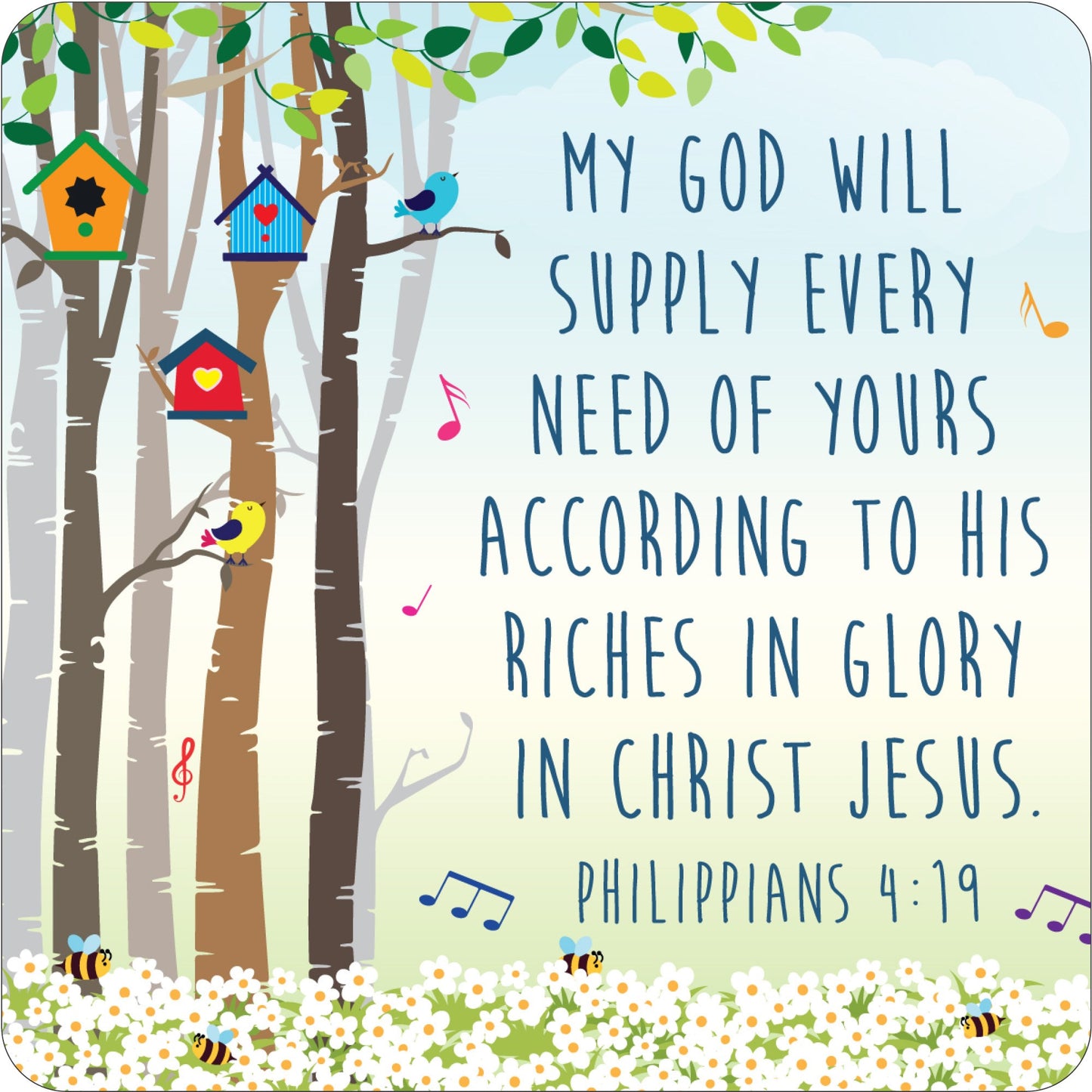 Coaster-God Will Supply (Pack of 6 for individual sale)
