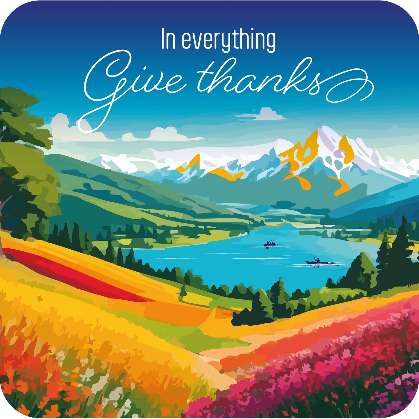 Coaster-Give Thanks (Pack of 6 for individual sale)