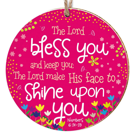 Ornament-Bless you Pink   Ceramic (4"")