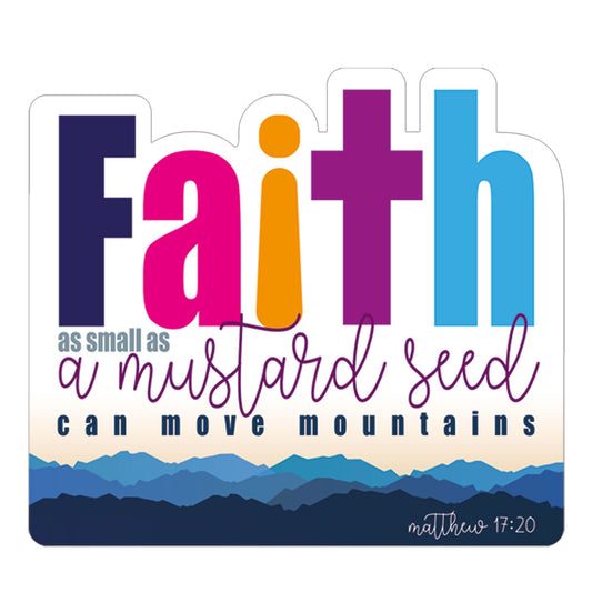 Sticker-Faith  vinyl (3x3"")  pack of 6 for individual sale