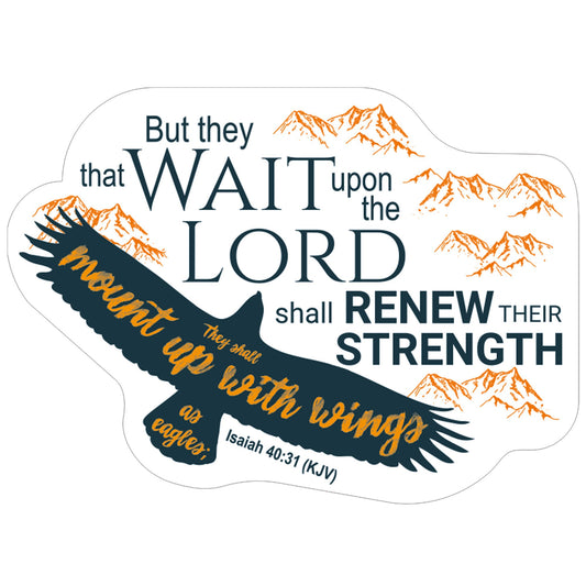 Sticker-Wings like eagles  vinyl (3x3"")  pack of 6 for individual sale