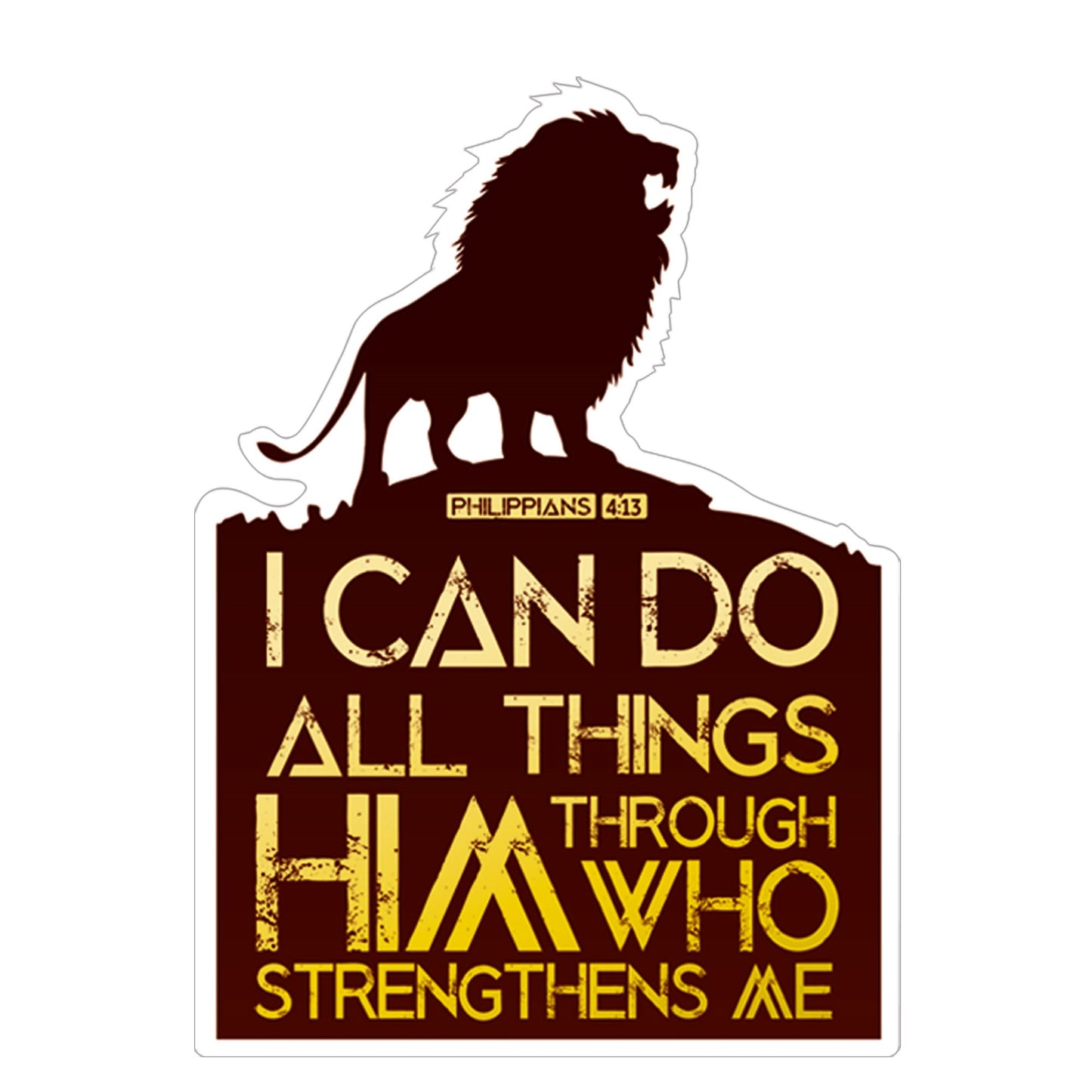 Sticker-I can do all things  vinyl (3x3"")  pack of 6 for individual sale