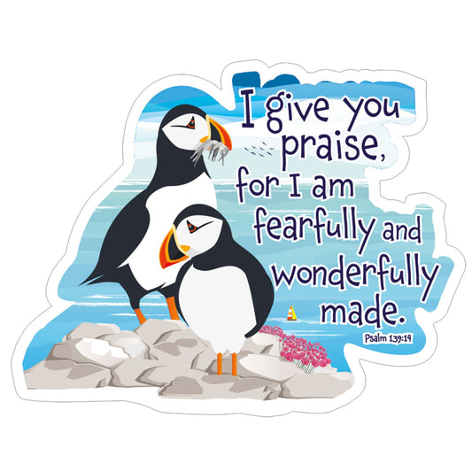 Sticker-Wonderfully made  vinyl (3x3"")  pack of 6 for individual sale