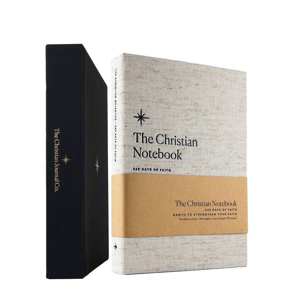 The Christian Notebook: 365 Days Of Faith (with gift box)-White/Cream Cloth Over Board