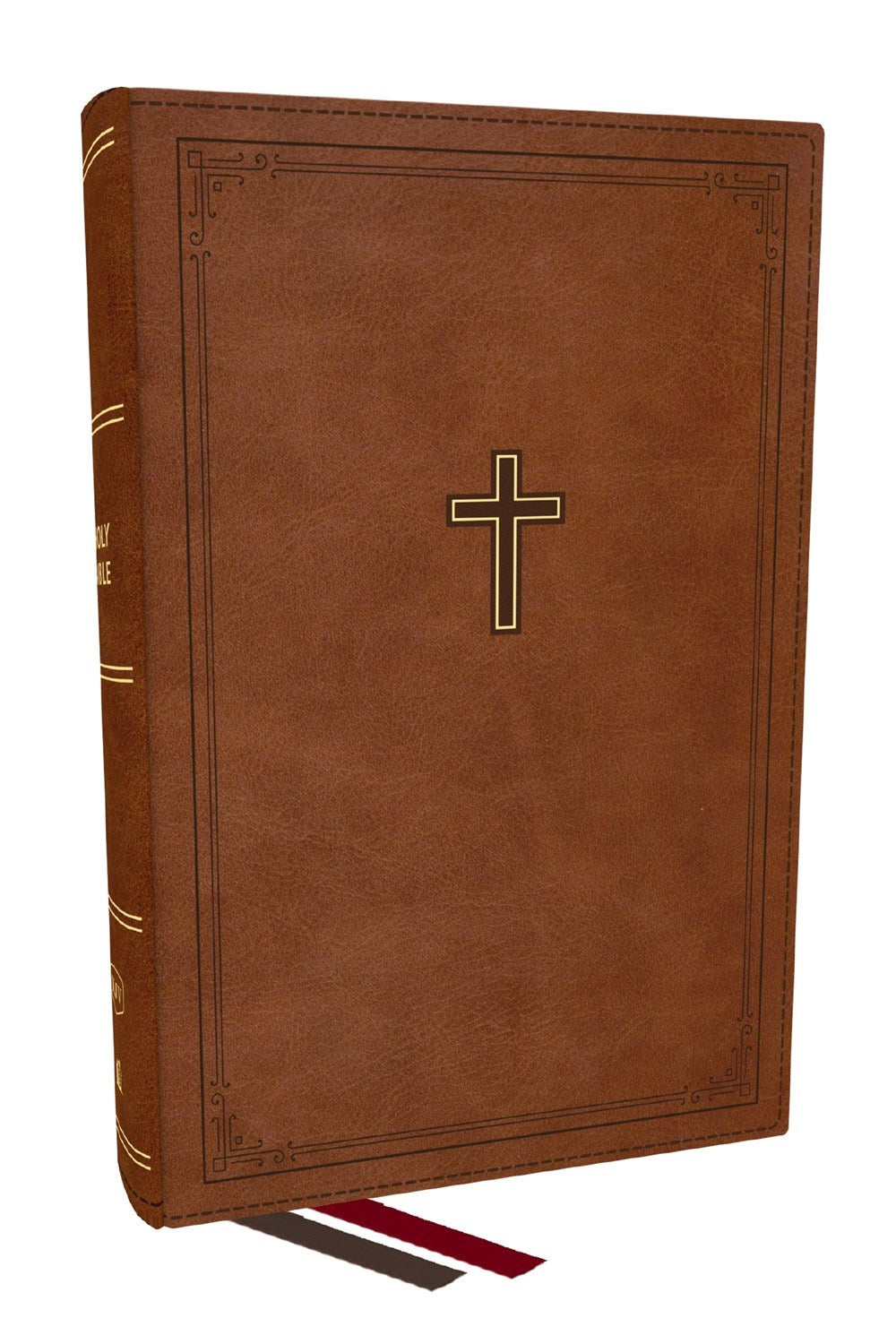 KJV Personal Size Large Print End-of-Verse Reference Bible (Comfort Print) (RL)-Brown Leathersoft