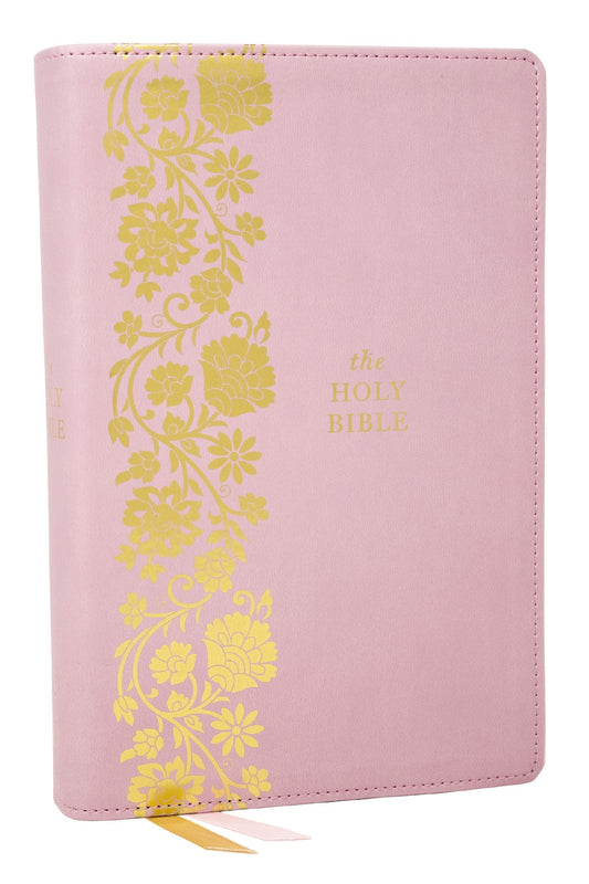 KJV Personal Size Large Print End-of-Verse Reference Bible (Comfort Print) (RL)-Pink Leathersoft