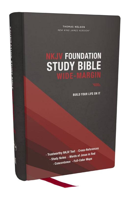 NKJV Foundation Wide Margin Study Bible-Black Hardcover